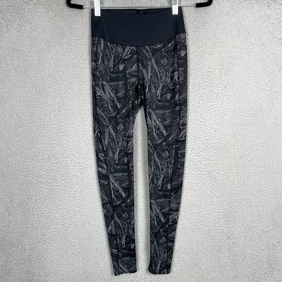 Uniqlo Pants - Uniqlo x Meguru Yamaguchi Leggings Womens XS Gray Pants Brush Stroke Print